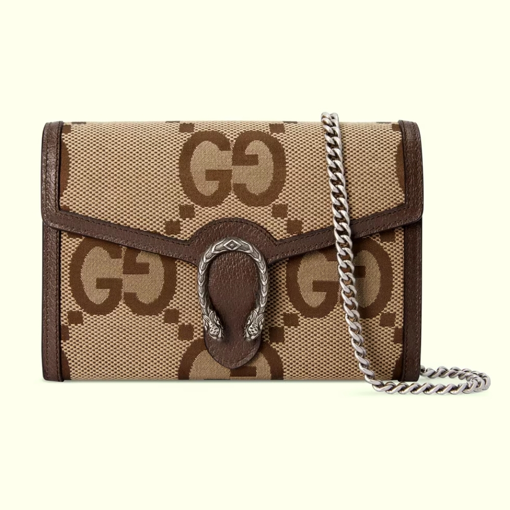 Gucci Dionysus jumbo GG mini chain wallet